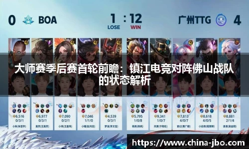 大师赛季后赛首轮前瞻：镇江电竞对阵佛山战队的状态解析