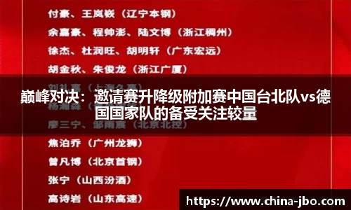 巅峰对决：邀请赛升降级附加赛中国台北队vs德国国家队的备受关注较量